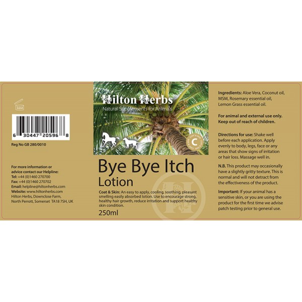 Bye Bye Itch Lotion - 250ml Label